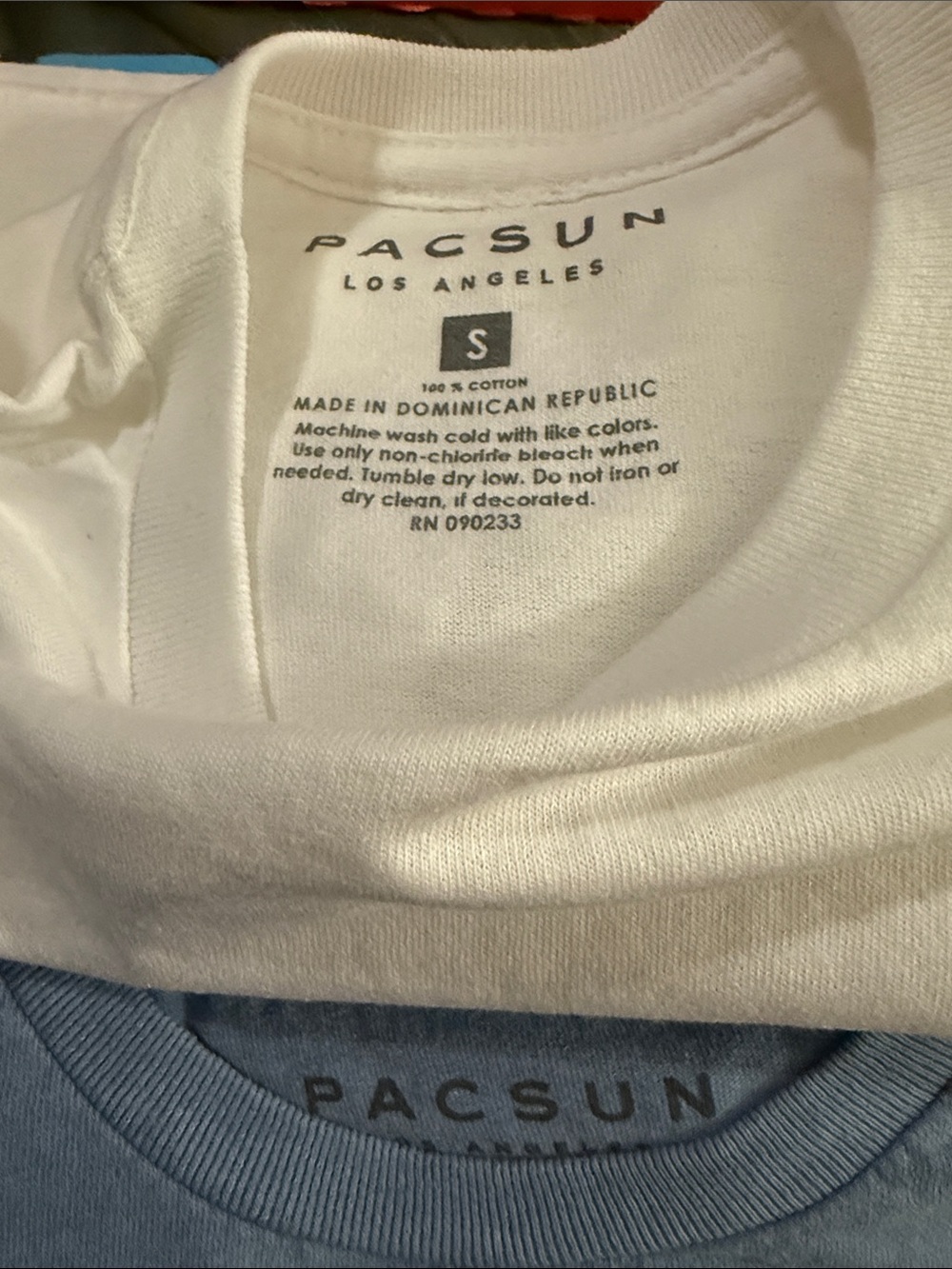 PacSun White and Light Blue Short Sleeve Tees - Pack